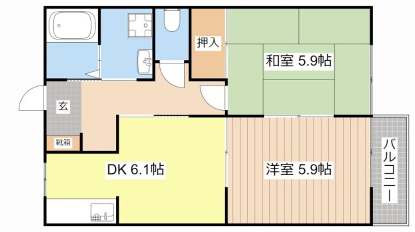 間取図 コーポ　ツジタツ