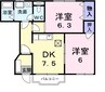 プレクール 2DKの間取り