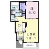 Ｌａ　Ｃａｓａ　ＭｉｙａｂｉＢ 1LDKの間取り