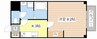 紺杢舘 1Kの間取り