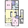 パラディヴェール 2LDKの間取り