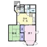 メゾン　グリシーヌ 2DKの間取り