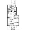 セジュールローズコート 1LDKの間取り