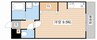セジュール都 1Rの間取り