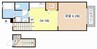カーサパステロ 1DKの間取り
