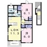 Ｌａｋｅ　Ｗｅｓｔ　西の湖　Ⅱ 2LDKの間取り