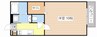 エスティアール16 1Kの間取り