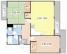 ラスディ守山 2LDKの間取り