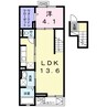 カルム　アビタシオン 1LDKの間取り