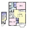 サンパレス２１Ａ 2LDKの間取り