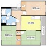 サンブルグ山田 3DKの間取り