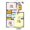 コンフォルタ　A棟 2LDKの間取り