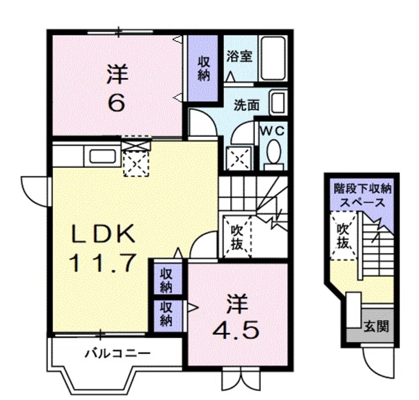 間取図 フェリオ　ヴィエント