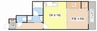 R-6Court 1DKの間取り