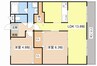 メゾン小西梅影Ⅲ 2LDKの間取り