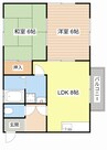 ボナール 2LDKの間取り