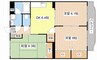 西村マンションⅡ 3DKの間取り