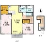 カーサ　ヴェルデ 2LDKの間取り