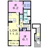 ルナクレシェンテ　Ⅱ 2LDKの間取り