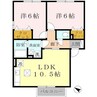 コーポミズホ 2LDKの間取り