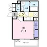 ミュリール 1Kの間取り