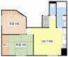 利休館 2DKの間取り