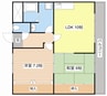 メゾンエスポワール坂本 2LDKの間取り