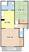 リヴェール 2DKの間取り