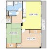レイティー西大津3号館 2LDKの間取り