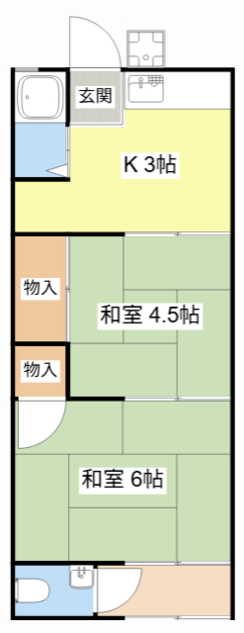 間取図 鷹飼アパート