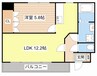 フォルティア栗東 1LDKの間取り