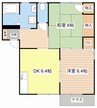 ビラ大宝 2DKの間取り