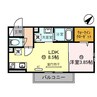 エスパス・ド・ゼン草津町 1LDKの間取り