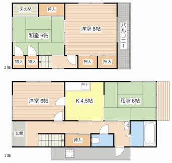 間取図 本堅田②　S貸家