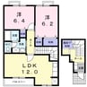 グランアルブルＡ 2LDKの間取り