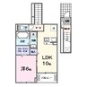 シエルクラスかわせみ 1LDKの間取り