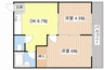 奥村ハイツⅠ 2DKの間取り