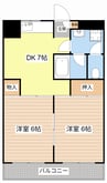 リージェントハウスBIWA 2DKの間取り