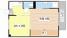 ビレッジハウス加田1号棟 1DKの間取り