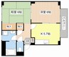 エクレール1号館 2Kの間取り