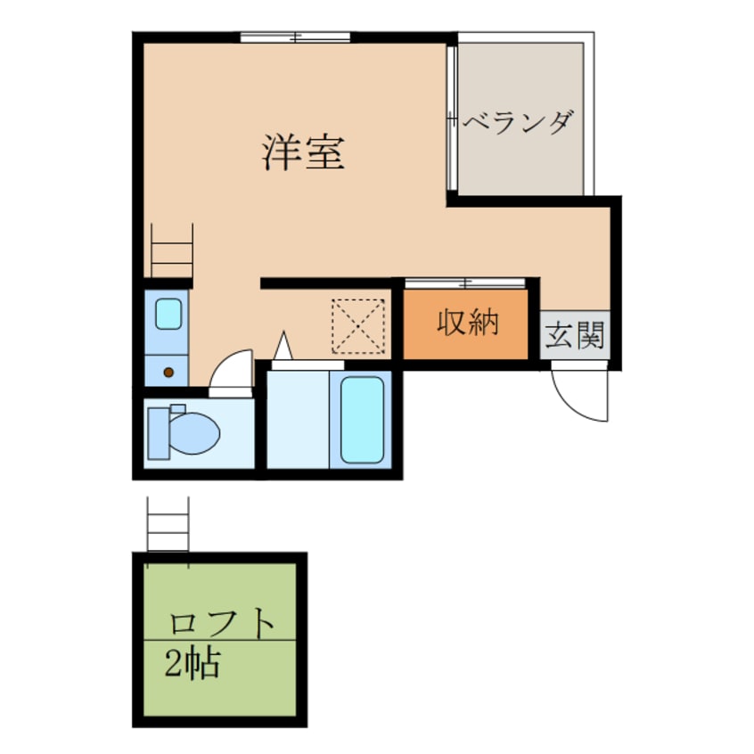 間取図 カレッジタウン風見鶏
