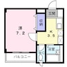 ワイズアクアーリオ 1Kの間取り