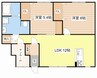 クレスト大堀 2LDKの間取り