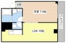 レジデンス五個荘 1LDKの間取り