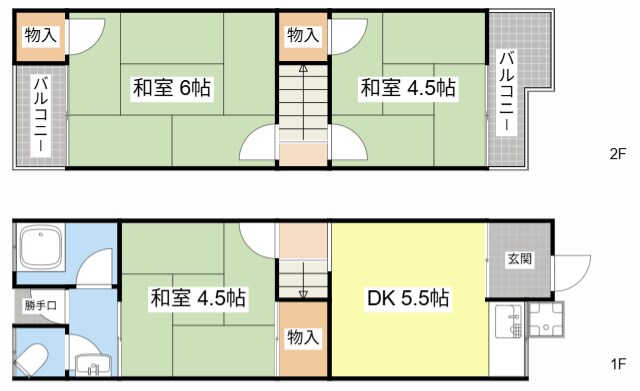 間取り図 近江八幡市中小森町貸家