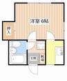 梅ノ木ハイツ 1Kの間取り