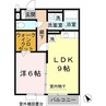 セジュール南堅田 1LDKの間取り