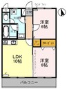 ヴィラ・デ・グラン 2LDKの間取り