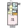 メゾンリヴェール 1Kの間取り
