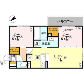 間取図 D-ROOM平井C棟